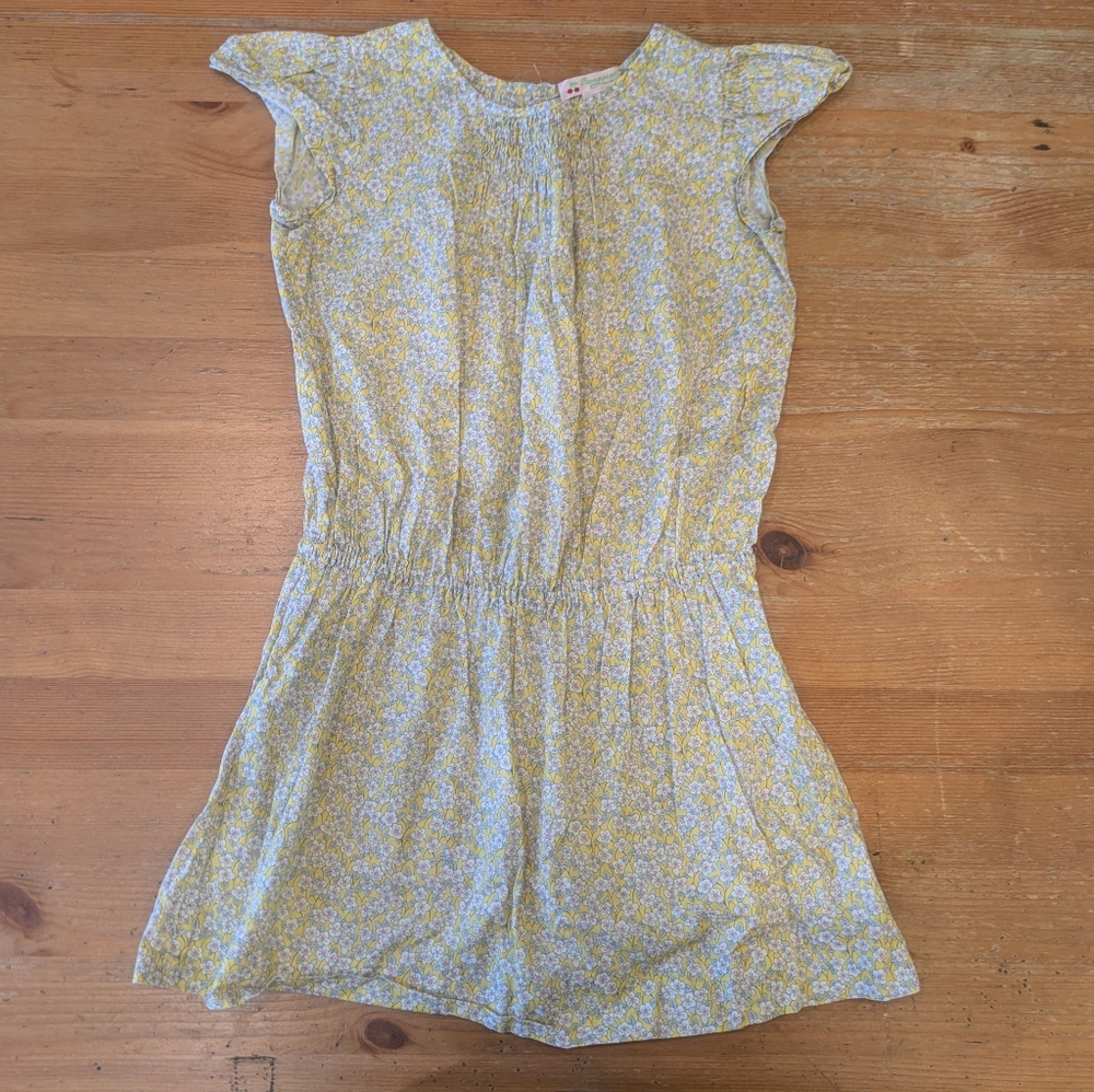 Floral Yellow and White Dress